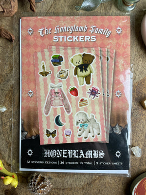 The Honeylamb Family Stickers! (7195469709508)